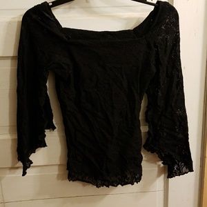 Black lace blouse